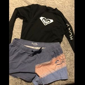 Roxy Rash Guard & Salt Life Board shorts